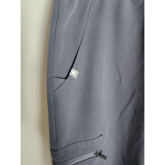 Figs Zamora Jogger scrub pants womens XL/P Gray zip pocket nurse medical office - Picture 2 of 7